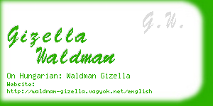 gizella waldman business card